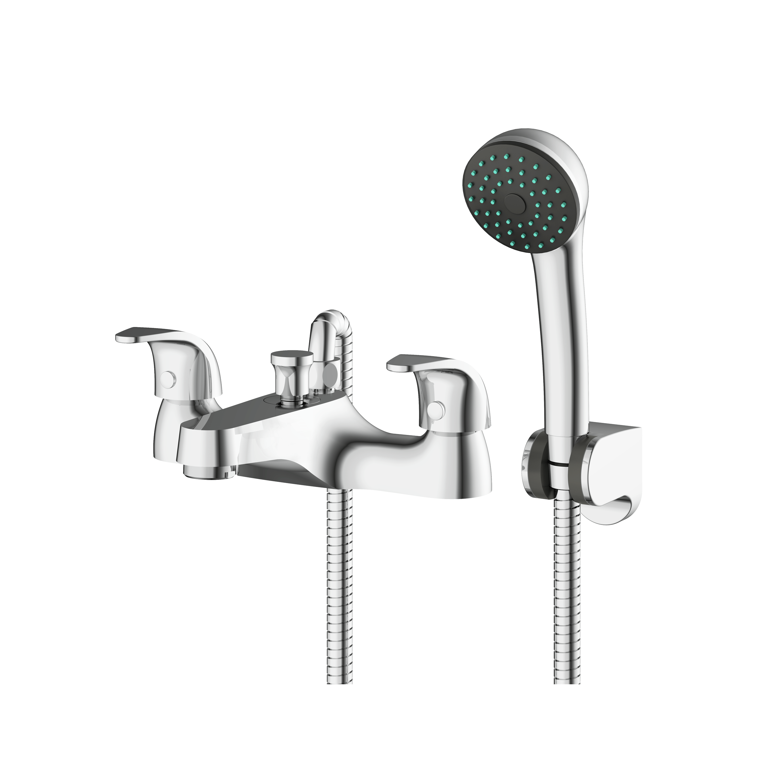 Aqualla Eco 2 Tap Hole Deck Mounted Bath/Shower Mixer