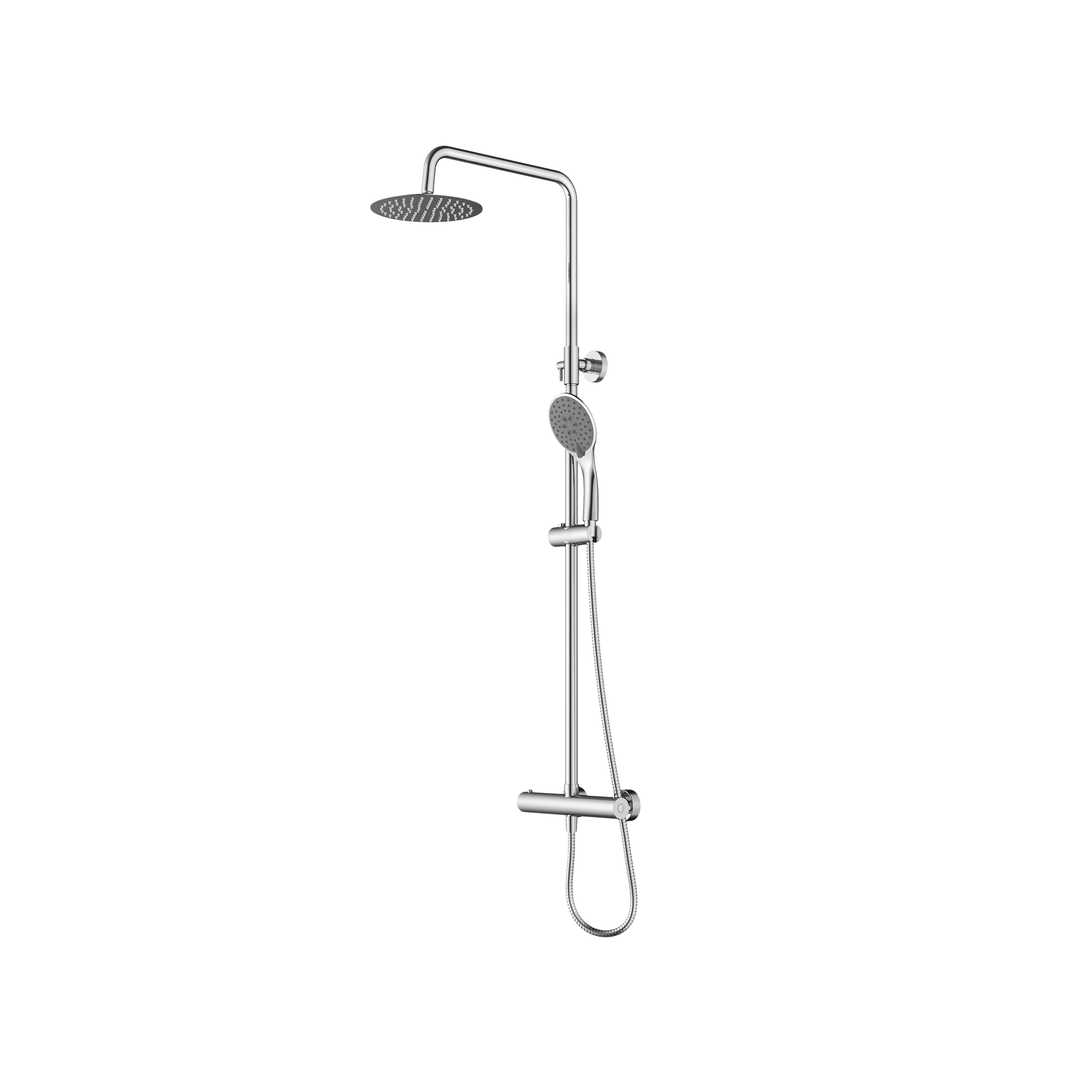 Aqualla Eco Chrome Thermostatic Drench Shower Kit