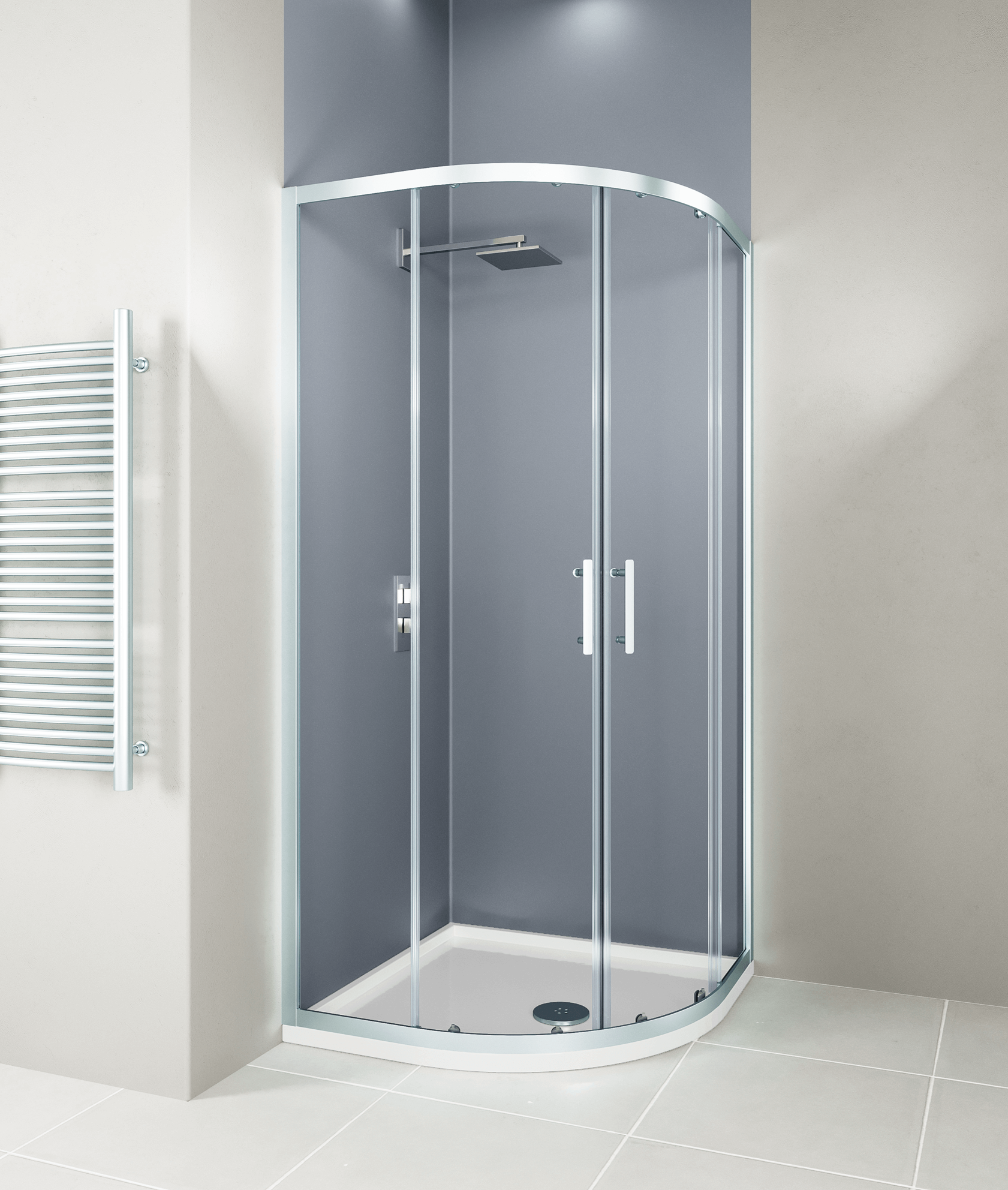 Flair Hydro Express Offset 2 Door Quadrant Shower Door
