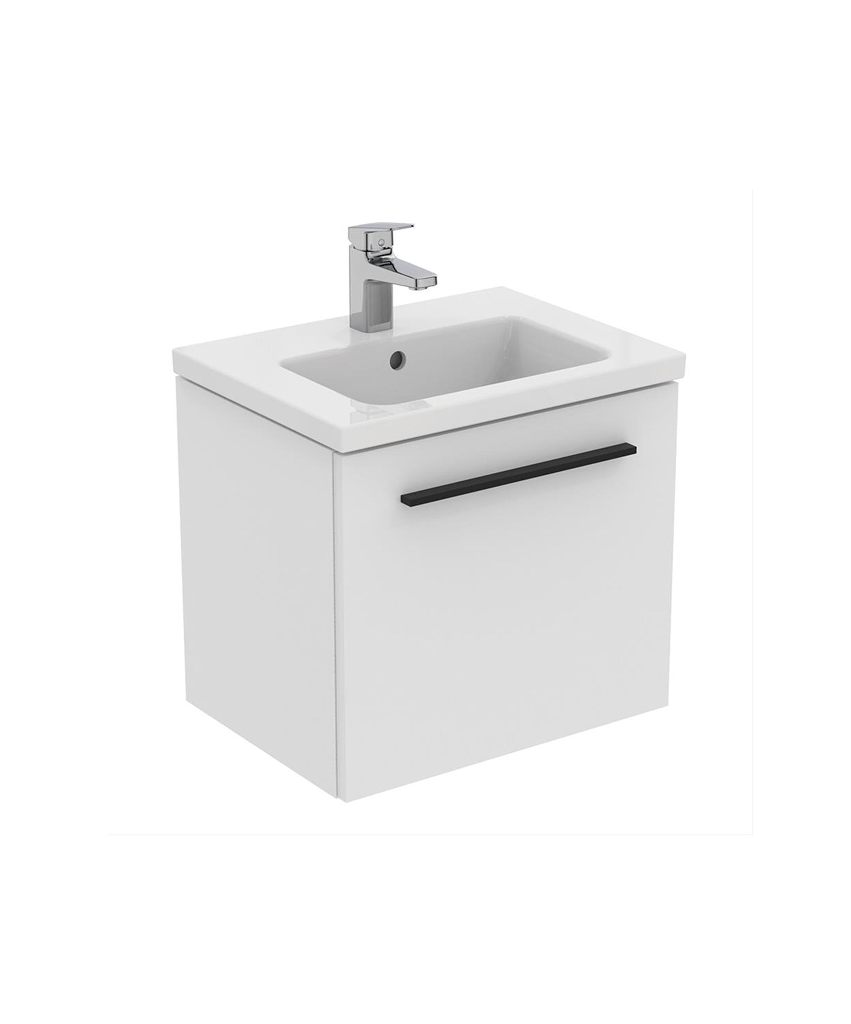 Bassetts Living Compact Vanity Basin, Vanity Unit & Handle