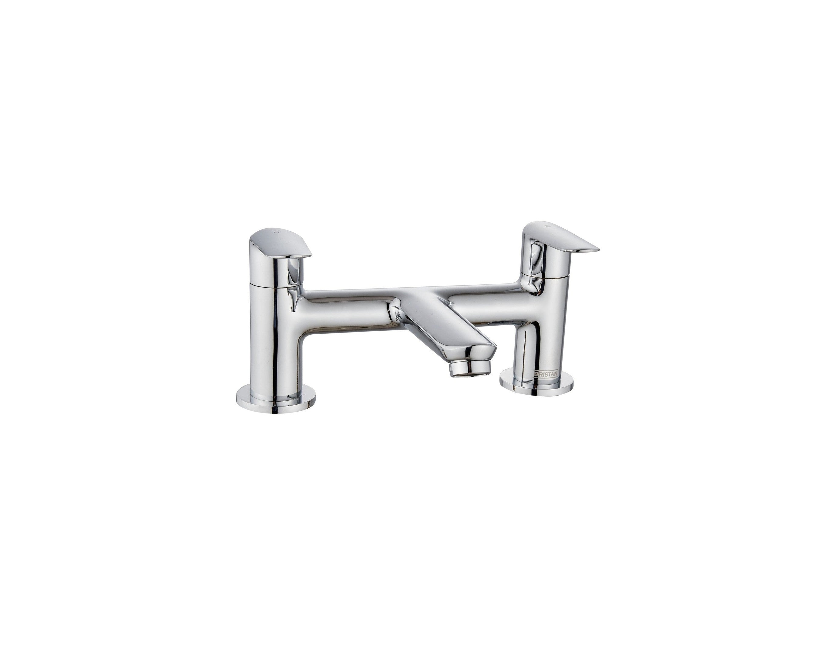 Bristan Opus Chrome 2 Tap Hole Deck Mounted Bath Filler