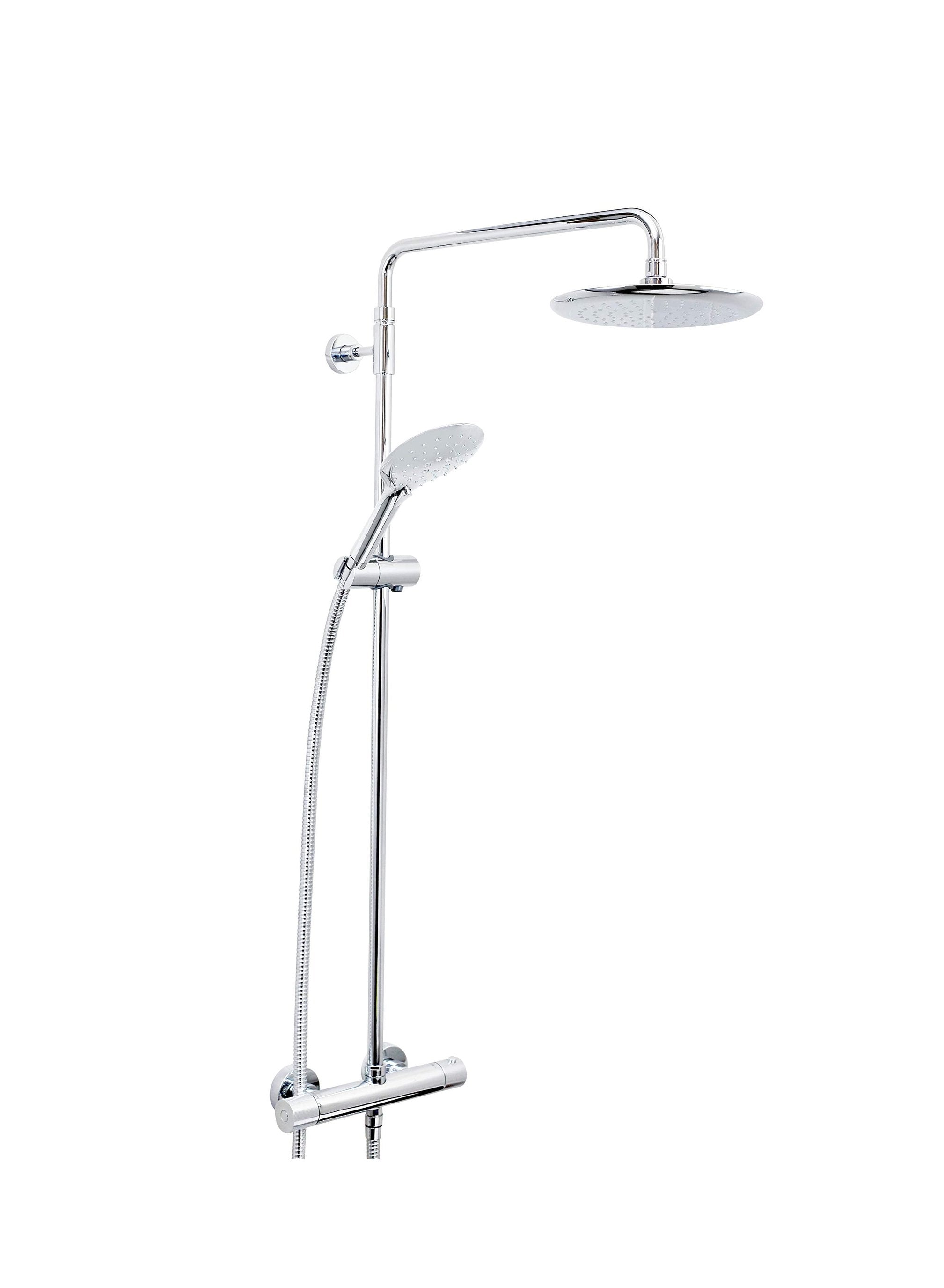 Bristan Zing Thermostatic Adjustable Rigid Riser Diverter Bar Shower