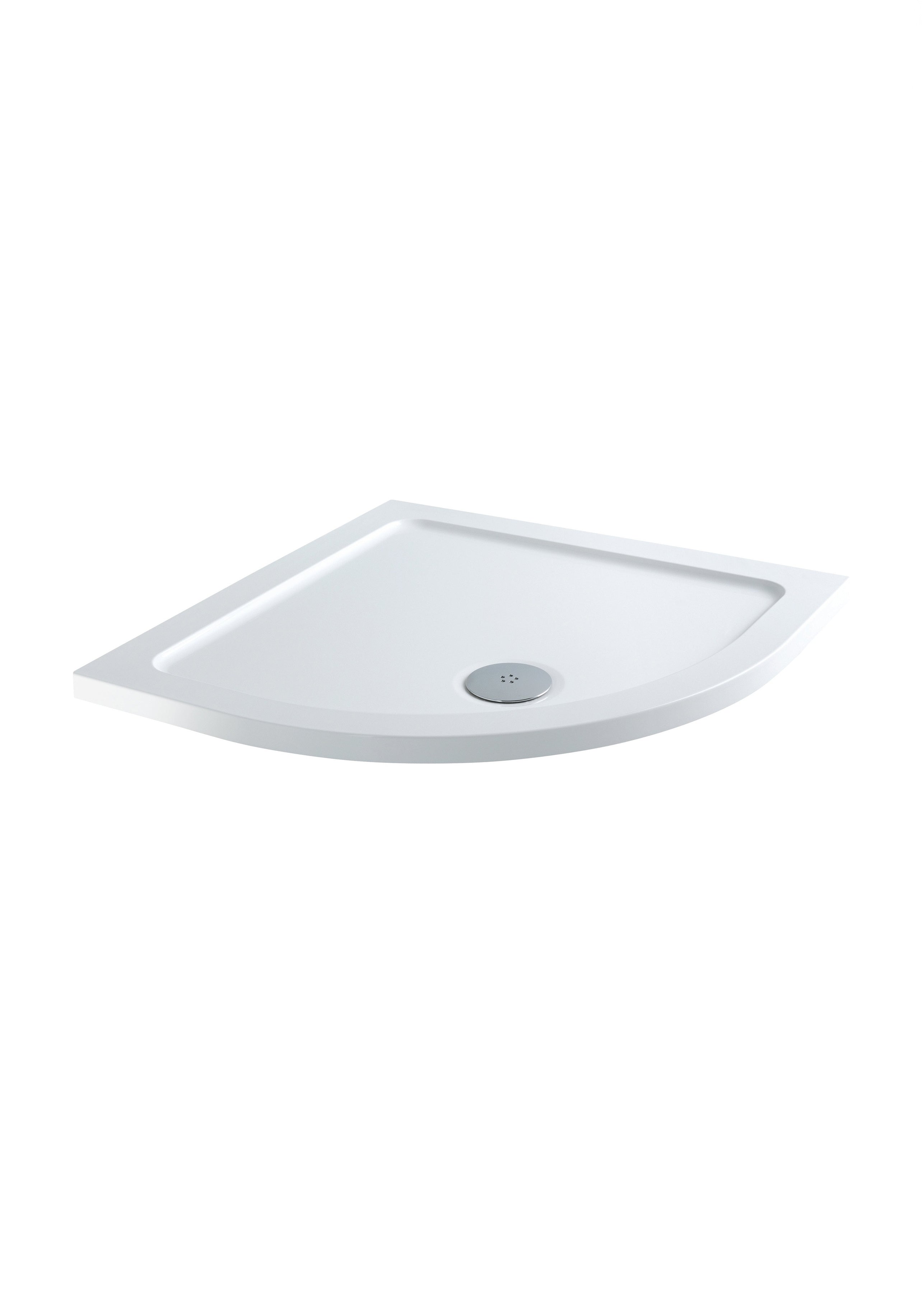 Flair Quadrant Gloss White Slimline Shower Tray