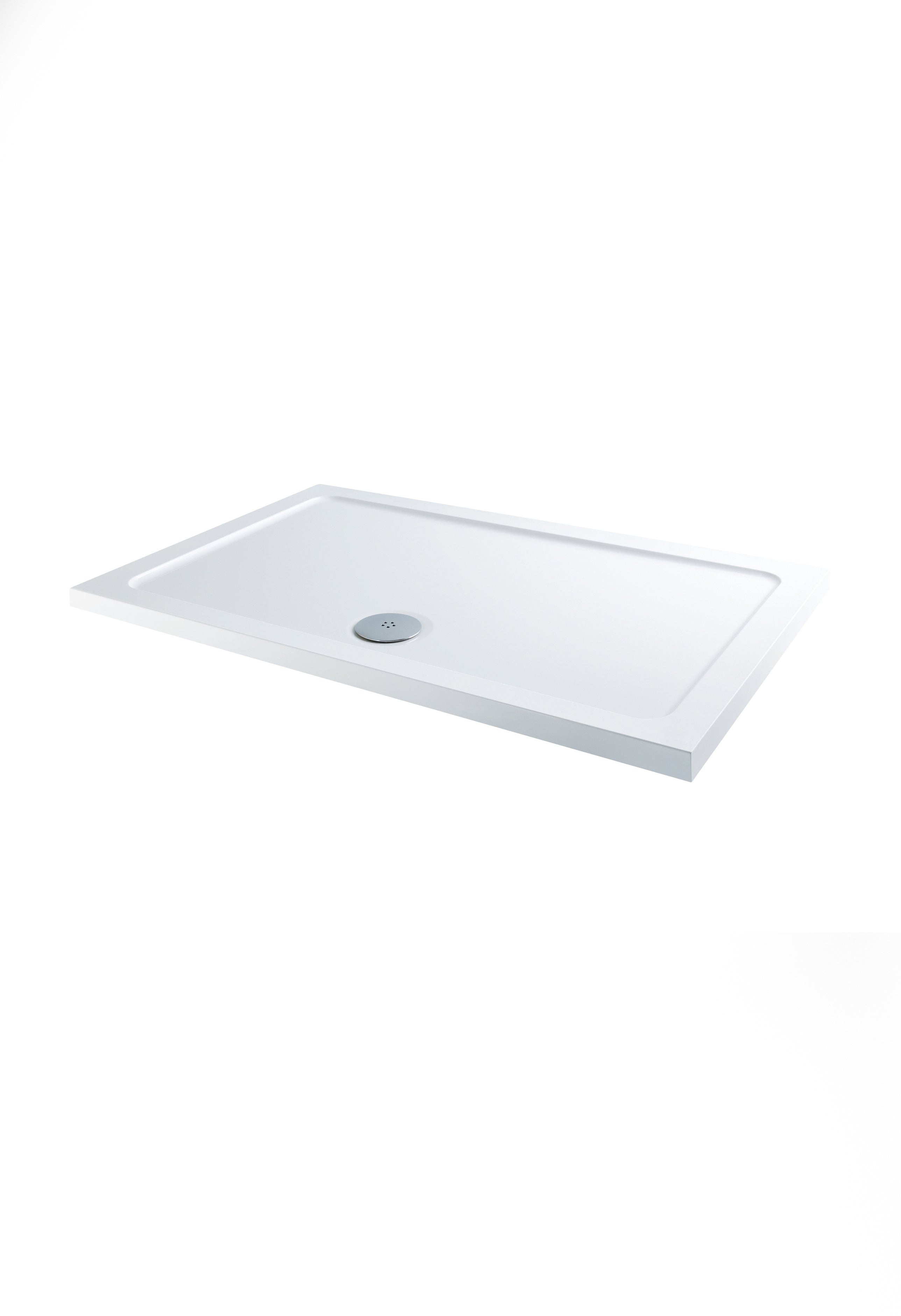 Flair Rectangle Gloss White Slimline Shower Tray